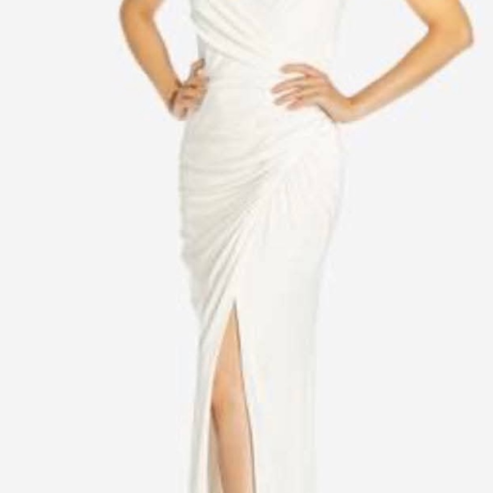 White Spaghetti Straps Wedding or Evening Gown